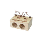 Ratonera de Madera 2 Entradas Pequeña – Blister 1 Unidad – 9,5×6,4×4,1 cm