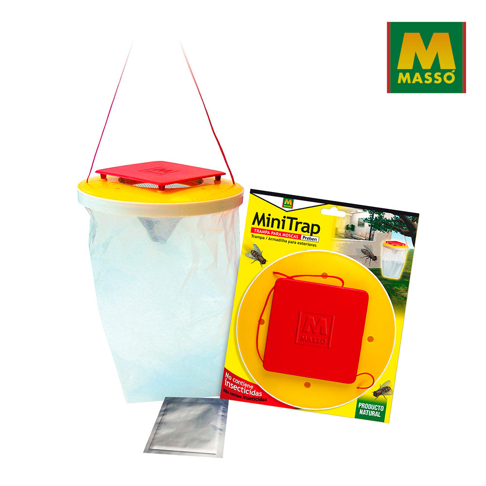 Mini Trampa para Moscas Massó – Uso Exterior, Compacta y Eficaz