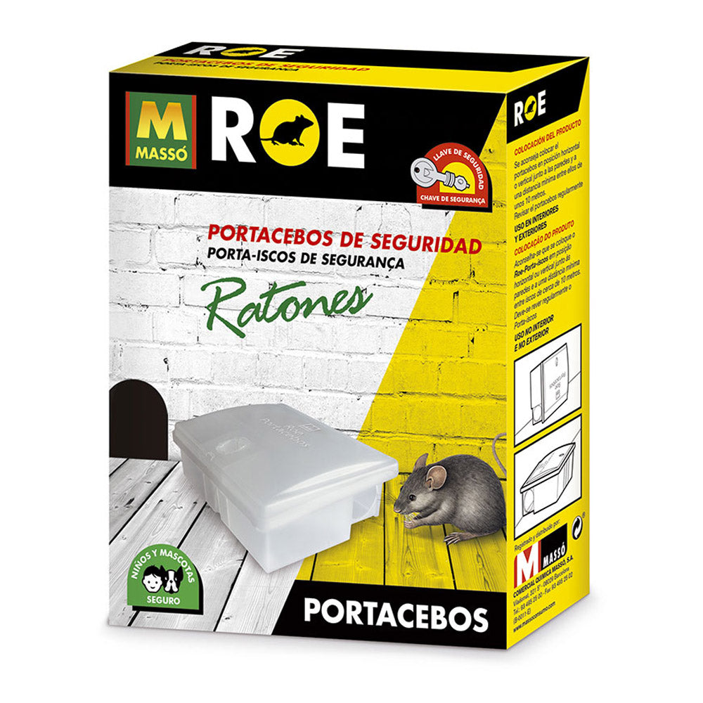 Portacebos para Ratones y Ratas Massó – Uso Interior y Exterior, Alta Seguridad