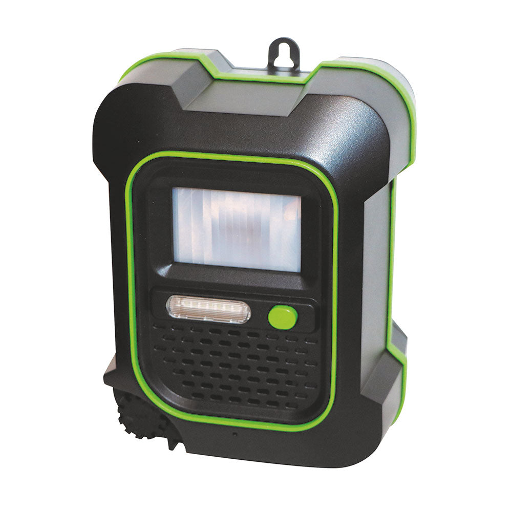 Ahuyentador Ultrasónico con Flash para Exterior – 200 m² – Weitech