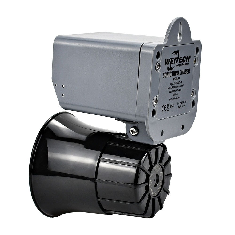Ahuyentador de Pájaros con Sonido y Flash – 120 dB – Weitech