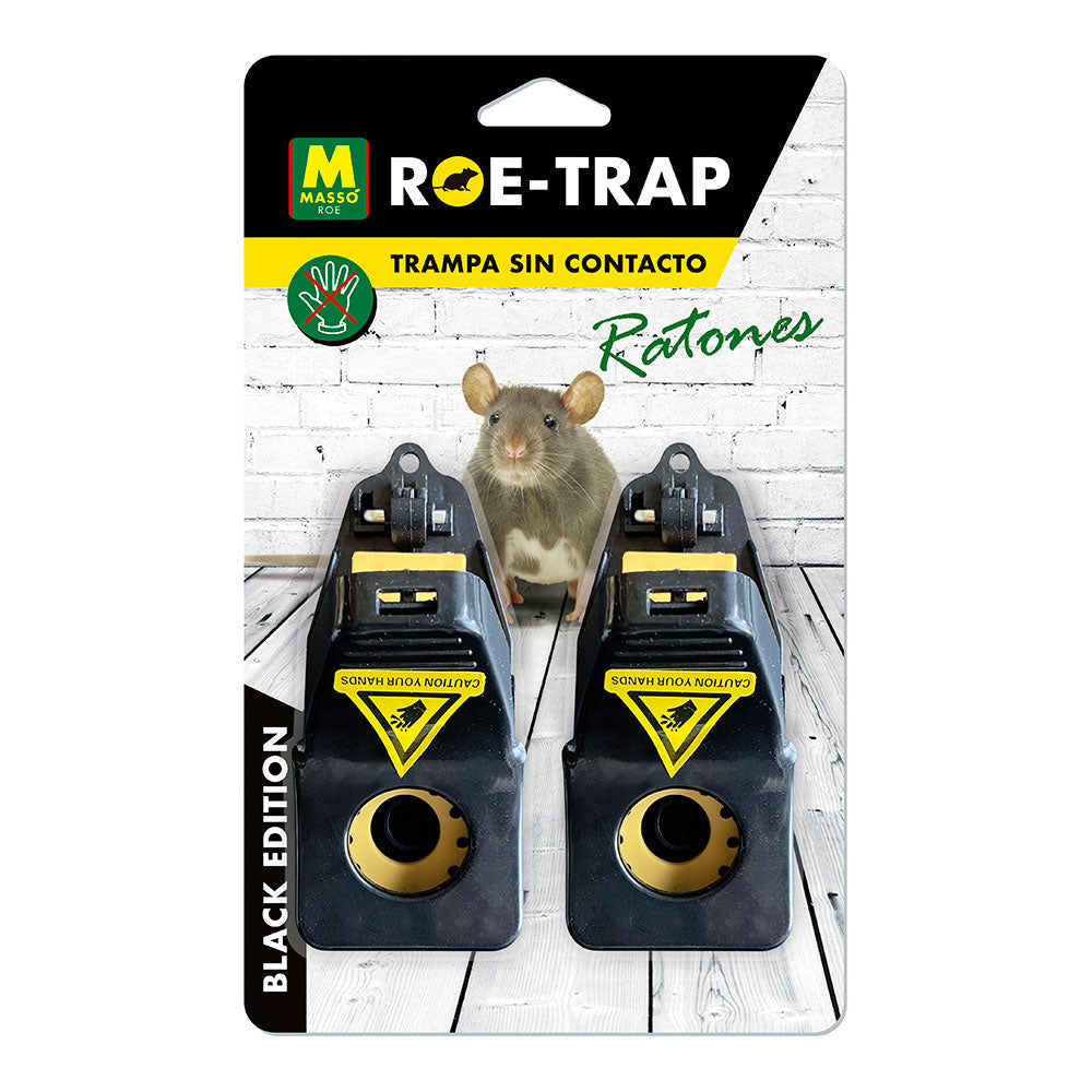 Trampa para Ratones Black Edition Massó (2 uds) – Sin Contacto, Uso Interior y Exterior