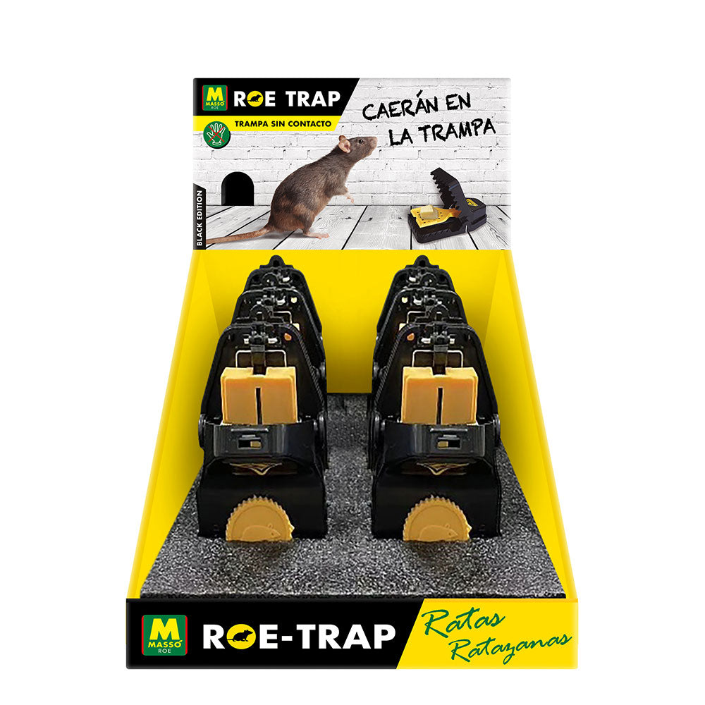 Massó Black Edition Rat Trap 15.2 x 8 x 7.3 cm – Contactless, Indoor and Outdoor Use 