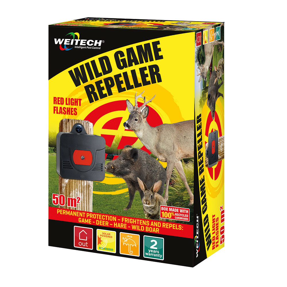 Repelente Luminoso Solar para Animales Salvajes – Hasta 50 m² – Weitech