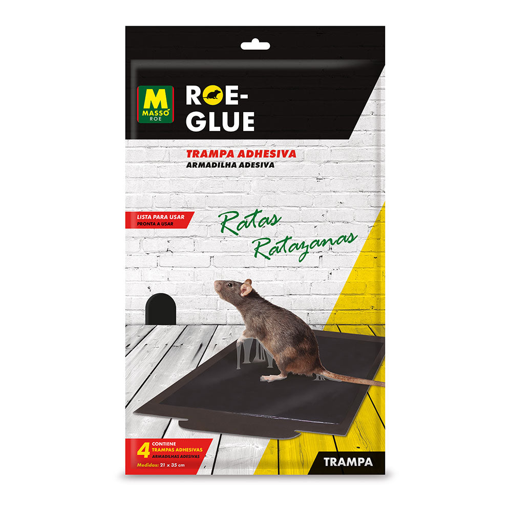 Adhesive Traps for Rats and Mice (4 units – 21 x 35 cm) – Poison-Free, High Retention