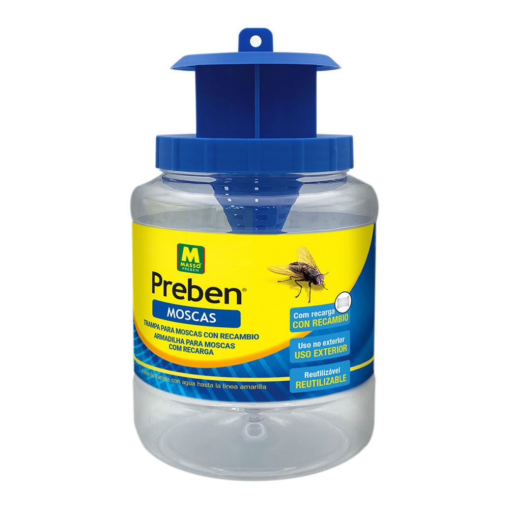 Trampa para Moscas y Avispas en Bote – Con Atrayente Incluido, Sin Insecticida