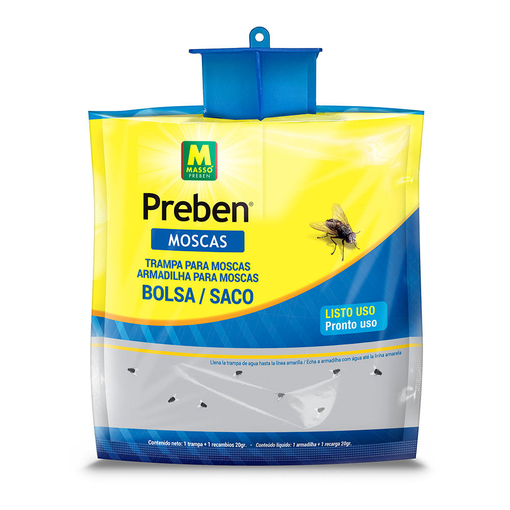 Bolsa Trampa para Moscas – Uso Exterior, con Atrayente Incluido (1 ud, Desechable)