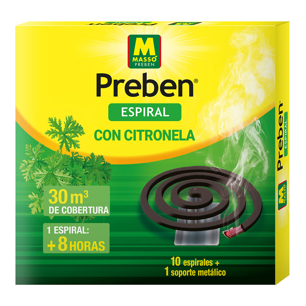 Espirales Antimosquitos con Citronela (10 uds + Soporte) – Hasta 8 h por Espiral