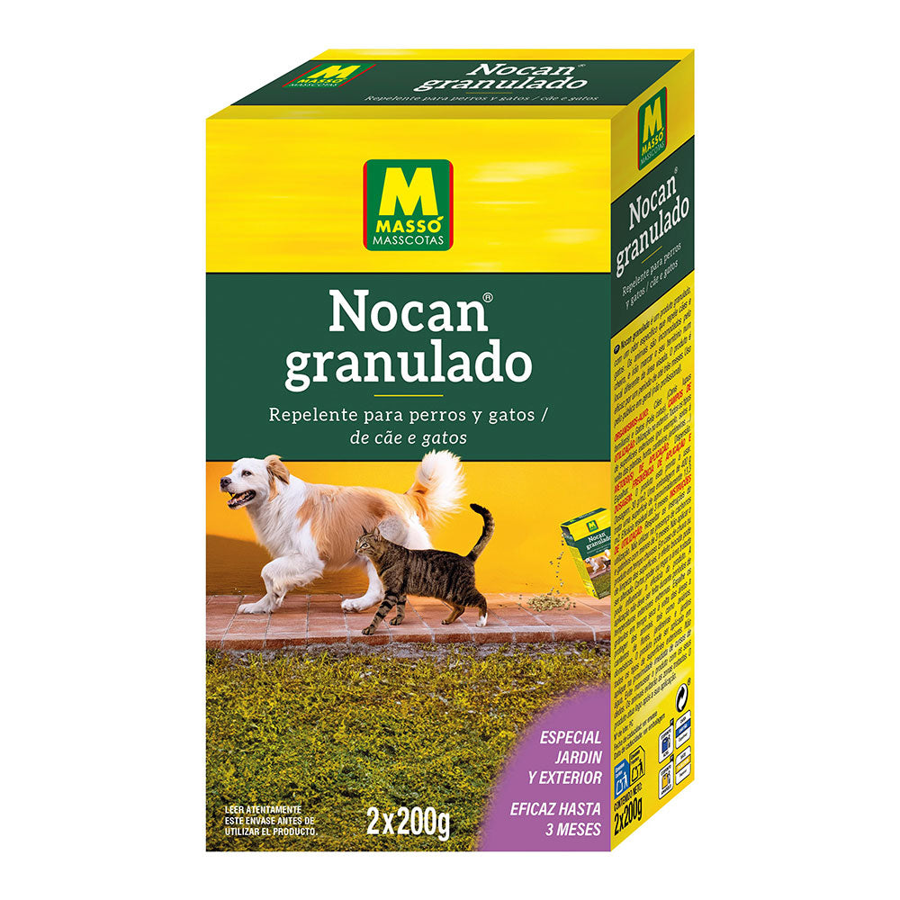 NOCAN Granulado Repelente para Perros y Gatos 400 g – Uso Exterior hasta 3 Meses