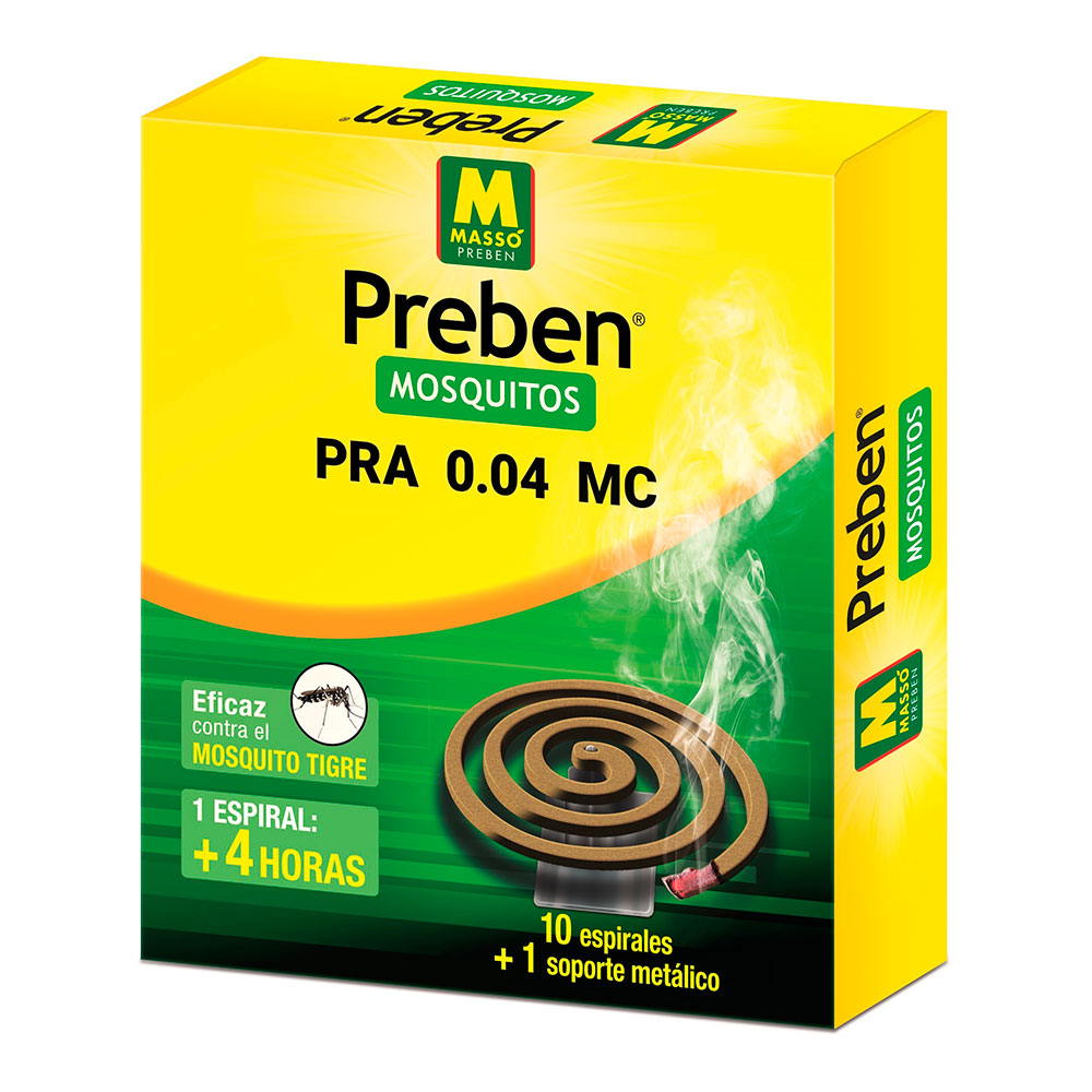 Espiral Antimosquitos Preben Massó – Protección Exterior con Praletrina (15 m²)