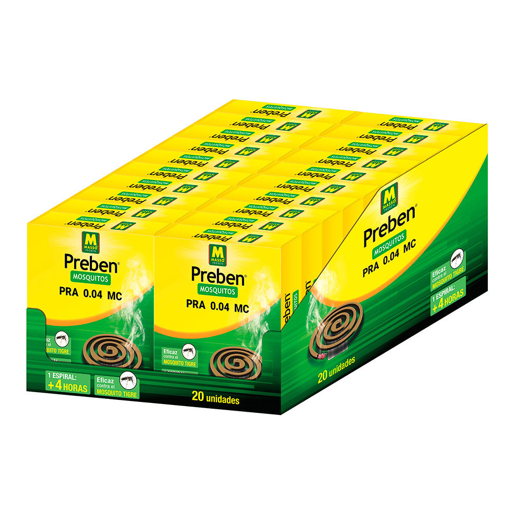 Espiral Antimosquitos Preben Massó – Protección Exterior con Praletrina (15 m²)