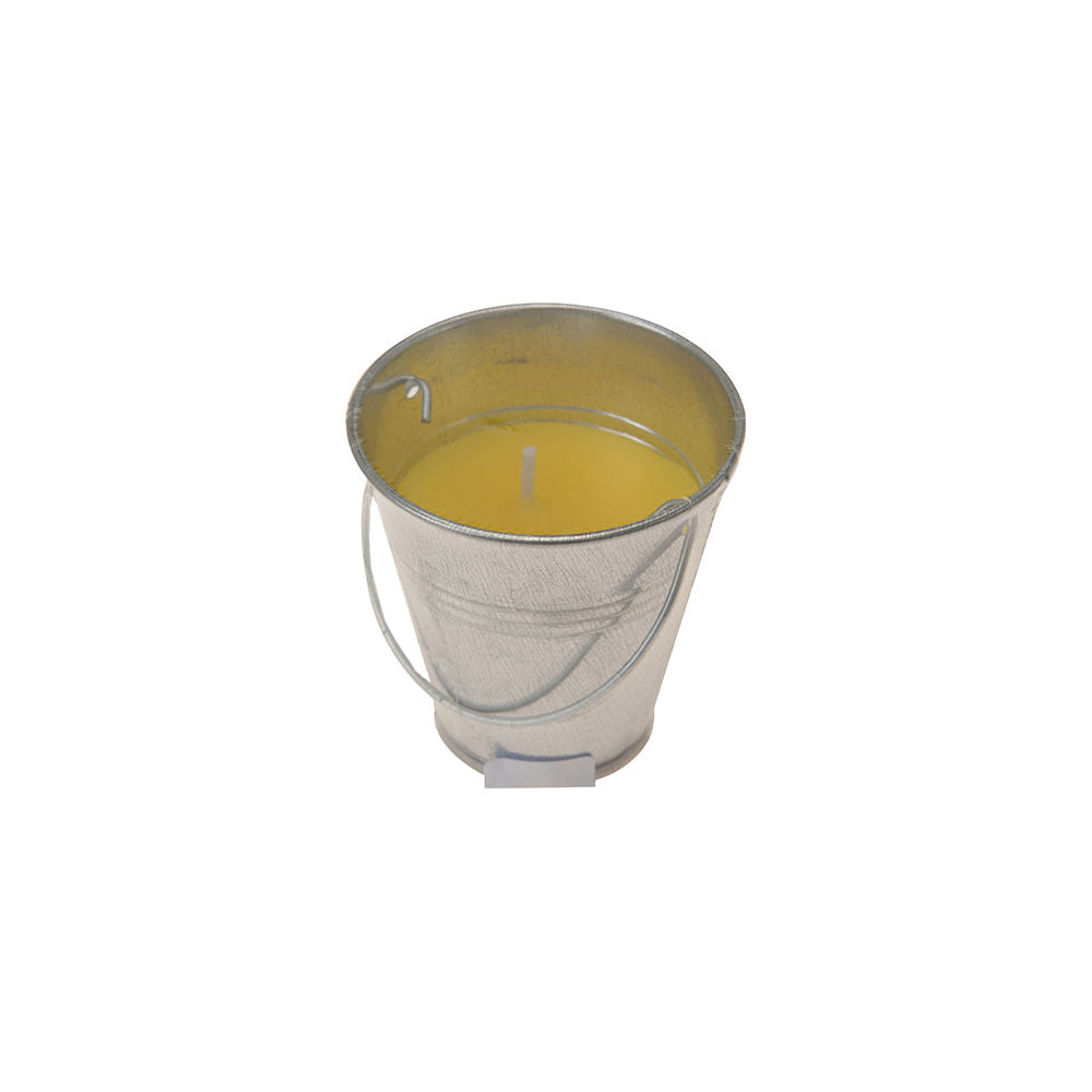 Vela Citronela Antimosquitos con Recipiente Metálico – 30 g Ø6,5 cm – Color Cromado