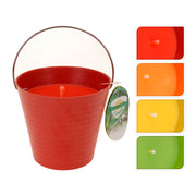 Vela Citronela Antimosquitos con Recipiente Metálico – 230 g Ø12,5×11 cm – Colores Surtidos
