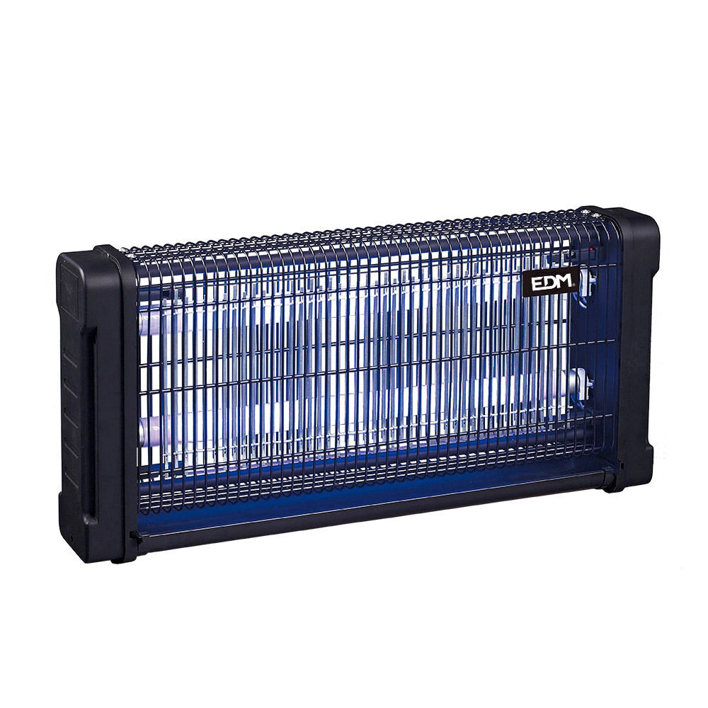 Mata Insectos Eléctrico Profesional 2x15W – Cobertura 100 m² – Rotación 340° – Negro