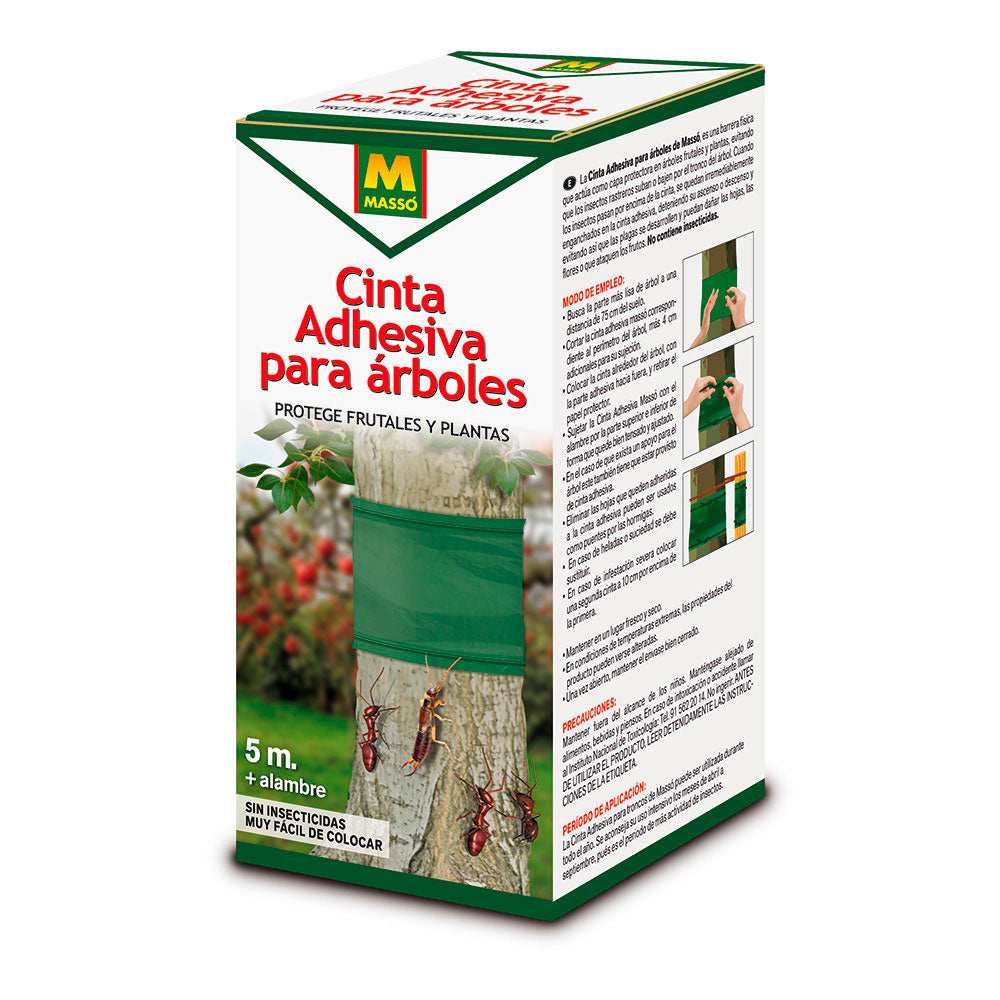 Cinta Adhesiva Protectora para Árboles Massó – 5 m, Contra Insectos Trepadores