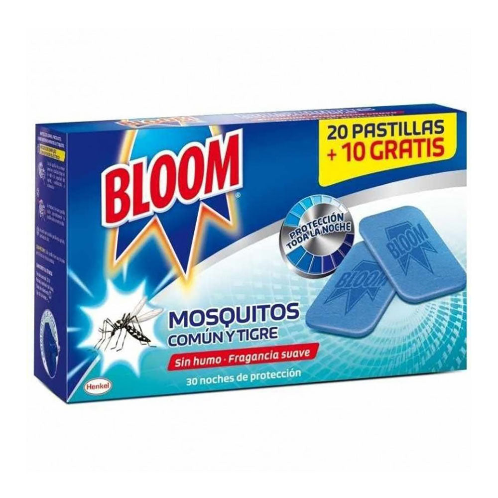 Bloom Pastillas de Recambio Antimosquitos – 30 Unidades – Sin Humo