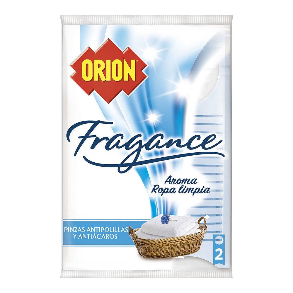 Pinzas Antipolillas y Antiácaros – Fragancia Ropa Limpia – Pack 2 Unidades