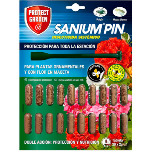 Insecticida Sistémico con Fertilizante Sanium Pin – Protect GardenECT GARDEN